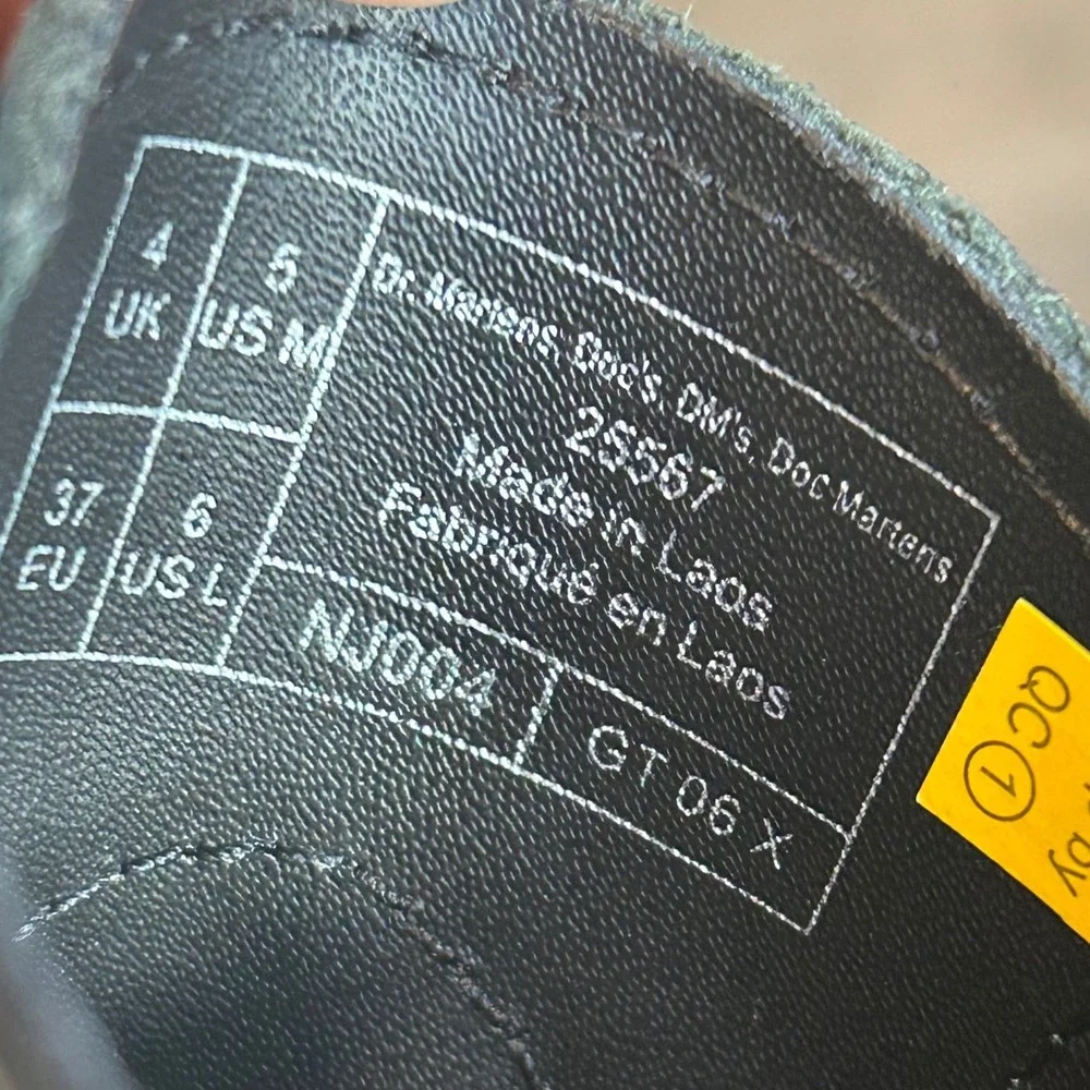 Dr Martens Platform 1461 Quad Black Leather Lace Up Shoes Womens 6 USM - Picture 8 of 8